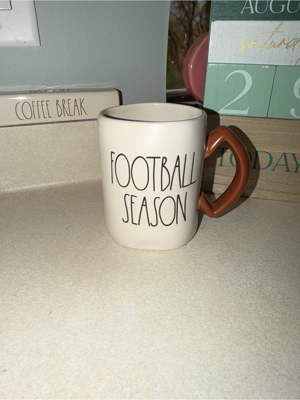 Rae dunn football season mug
